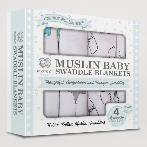 Package Design for Baby Swaddle Blankets Product packaging contest