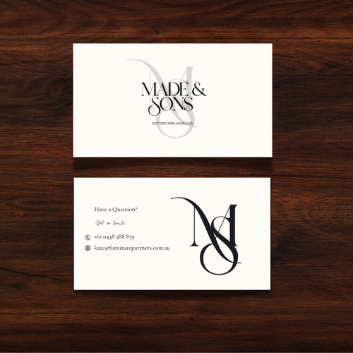 Luxury Meets Ease: Logo & Card Design for Made & Sons Design by Khushbu_Gohil
