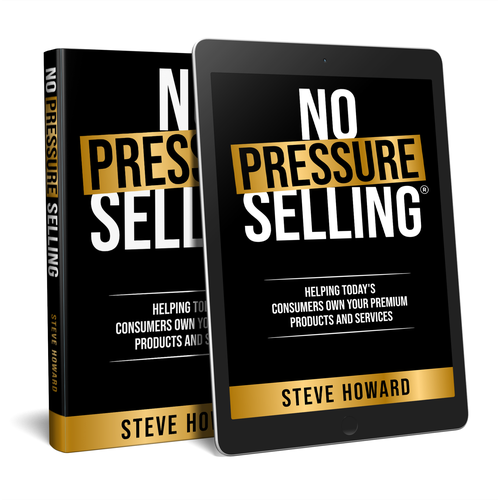 Create an updated professional Book Cover for No Pressure Selling Design by MUDA GRAFIKA