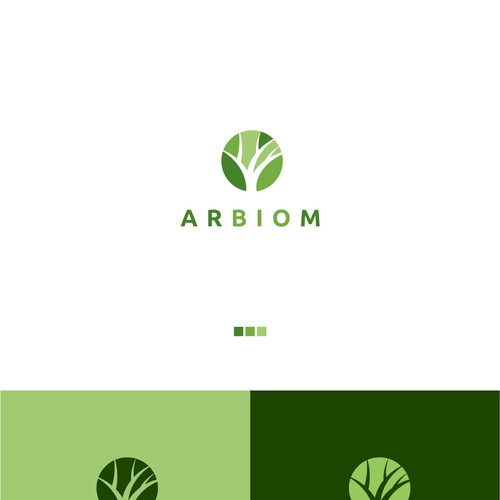 Show the "bio" and "industry" in the Arbiom logo, a sustainable bio-chemicals company Design by Toni Zufic