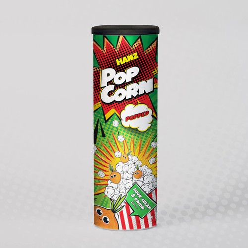 Premium Quality Popped Pop Corn Packaging Design réalisé par Dimario Moretti