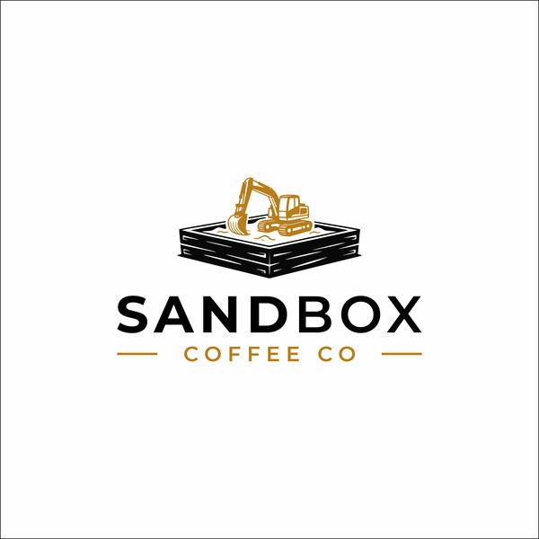 Rustic Construction-Themed Logo Concept for SandBox Coffee Co.