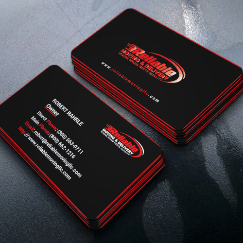 Business Card Design for Moving Company Diseño de Allin1 design