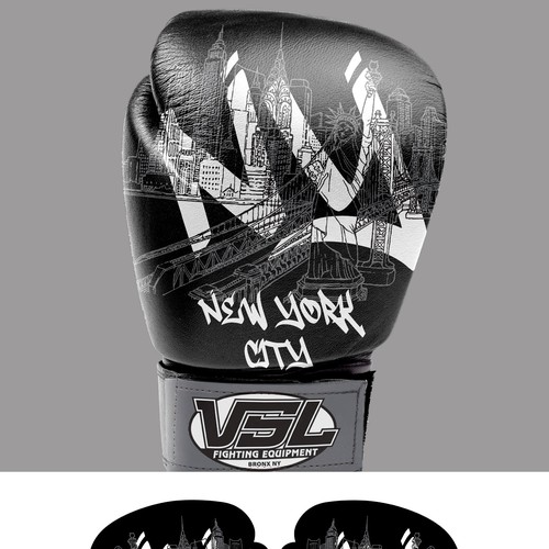 NYC Boxing Gloves Design by Bee Man