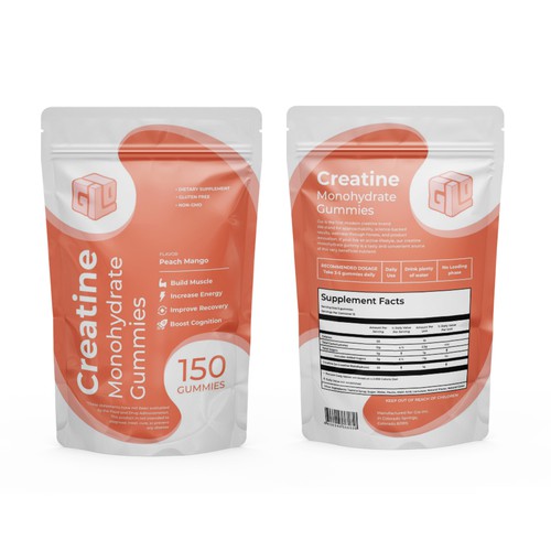Bag Design for Creatine Monohydrate Gummy brand Design by Dzhafir
