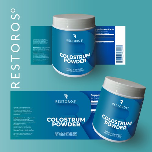 NEW Restoros Supplement Label with Additional Opportunity for Winner (BLIND + GUARANTEED CONTEST) Design by Tabu Things