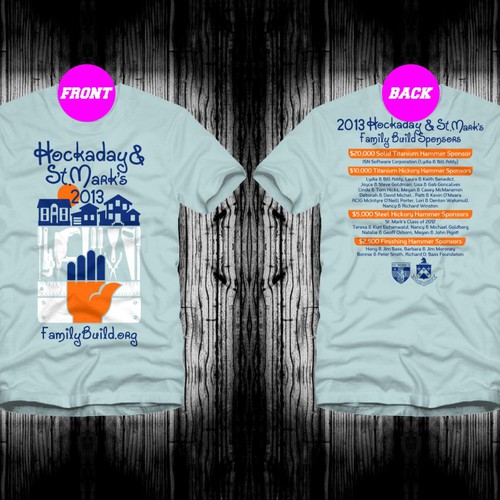 GUARANTEED PRIZE:  Design t-shirt for awesome high school service project & Habitat for Humanity! www.FamilyBuild.org Ontwerp door LGND