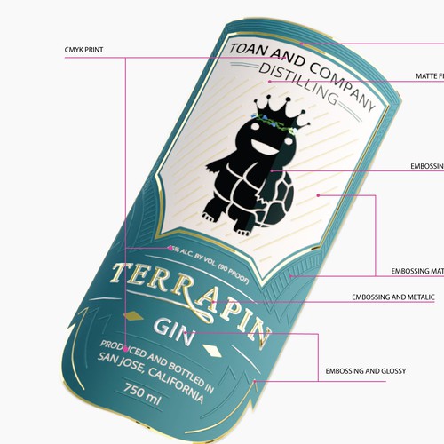 Design Gin Bottle Label por Antidotooo™