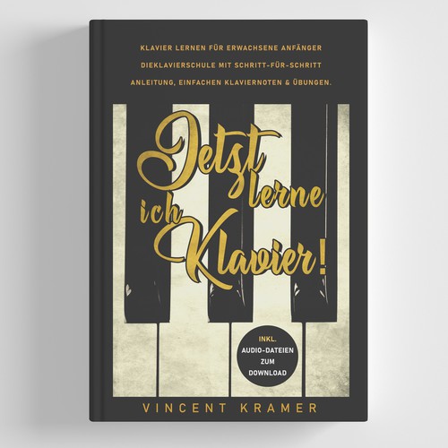 Design a book cover for a piano school for adults! Design by AnnyM