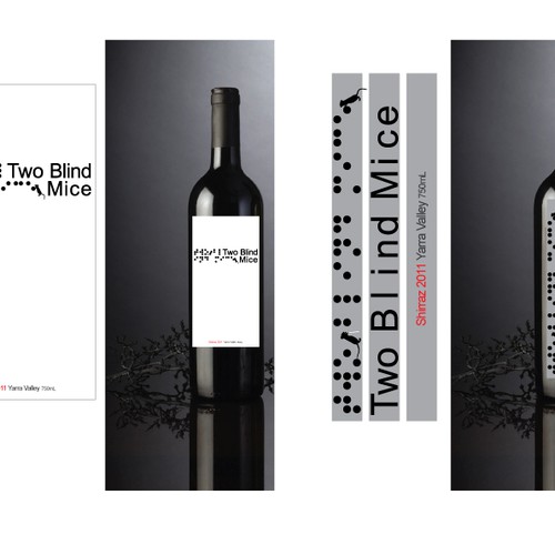 Create the next product label for Two Blind Mice Wines Design by Dizziness Design