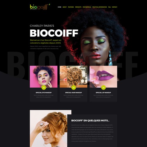Diseño de página web propuesta en el concurso por Lanternthemes