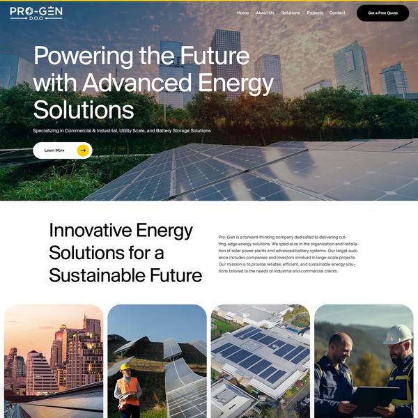 Web Design for Solar Energy Solutions