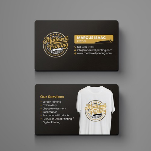Business Card for a Custom Clothing/Product Business Design by Muaz™