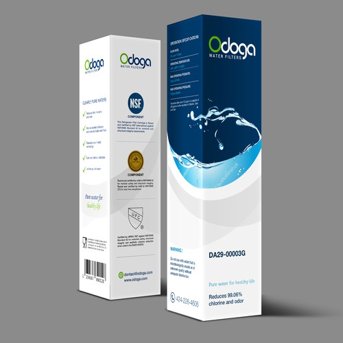 Looking for modern & luxurious redesign of water filter packaging Design by UniqueHub