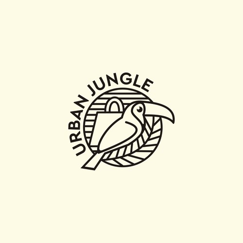 Logo for "Urban Jungle - Bar" - a jungle themed, modern and innovative restaurant Design by Byte&Pixel