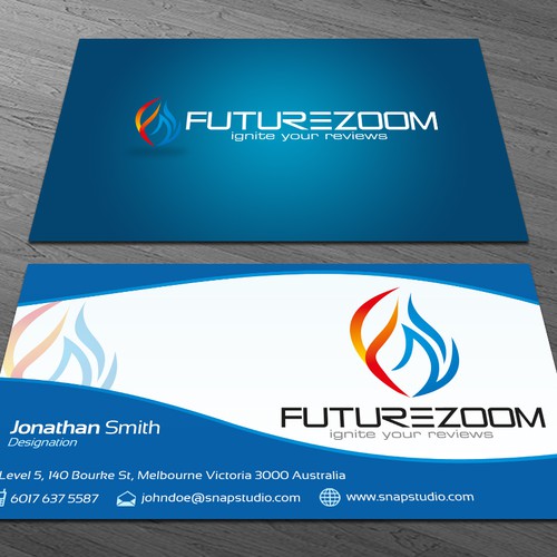 Business Card/ identity package for FutureZoom- logo PSD attached Réalisé par mikkool