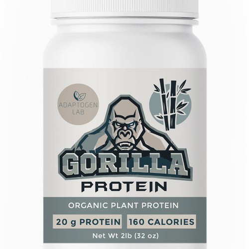 Aesthetic Label for Vegan Protein Power Design por ve_sta