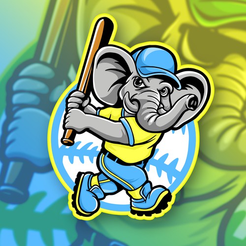 Travel Baseball Team Logo & Patch - Elephant Design by WiFiSign