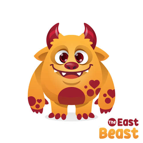 The East Beast - a fun mascot for an elementary school Design by Nandatama ✪