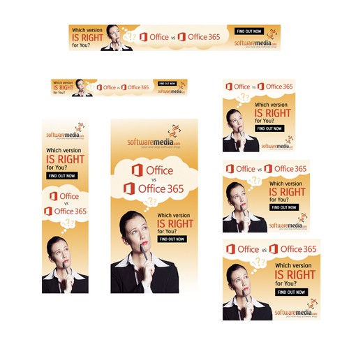 Remarketing ads for microsoft office vs office 365 campaign | Banner  publicitario contest | 99designs
