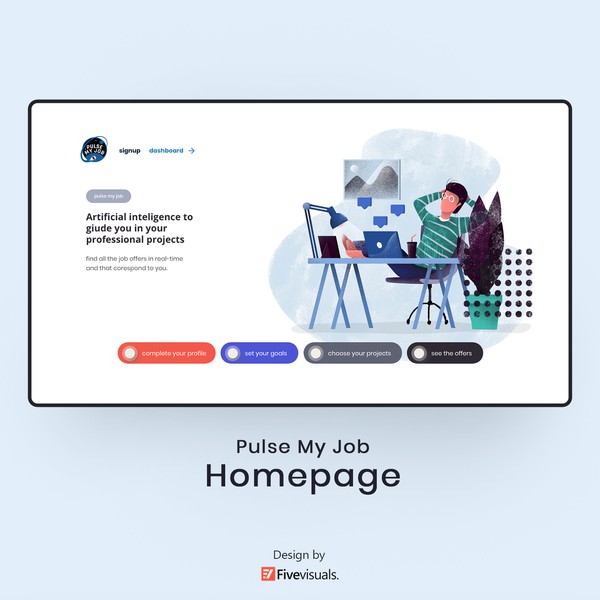Design by Lumious Media titled "Website Design | Homepage Concept | Flat & Pastel"