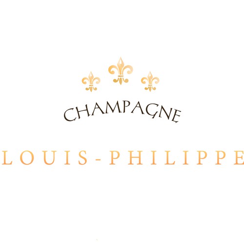 Prestigious CHAMPAGNE Brand Logo design Champagne LouisPhilippe