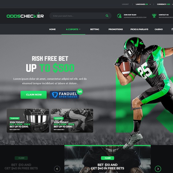 Web Design for Oddscheckers USA