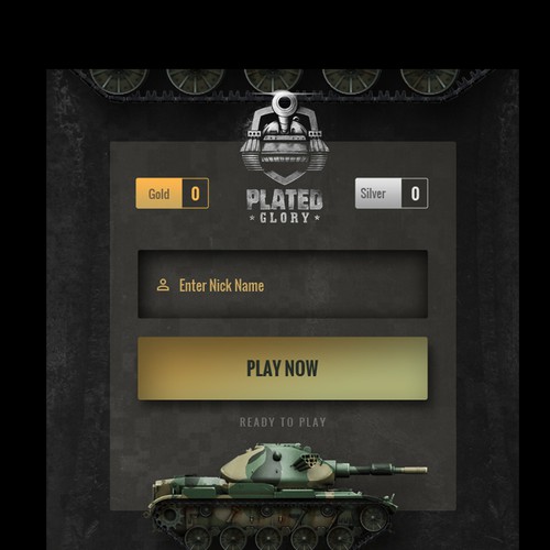 Design a main page for a mean tanks artillery mobile game Design by shamfeen