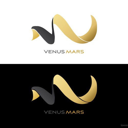 Create a visually dynamic logo for Venus Mars-ontwerp door lawrenceantaran