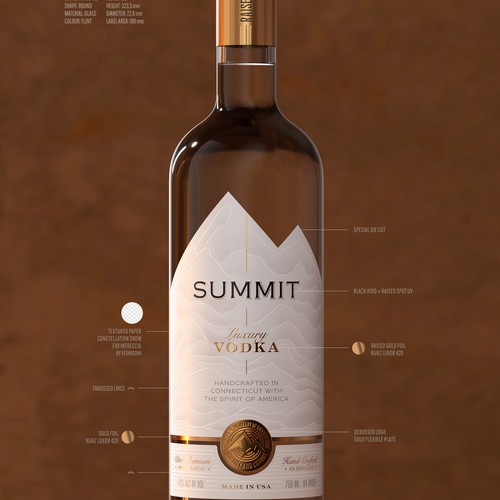 Luxury Vodka label/packaging Design by Renata_Costa