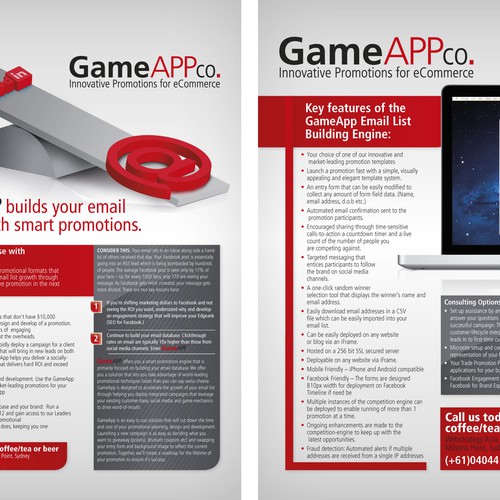 GameApp.Co needs a one-pager デザイン by stuartapsey
