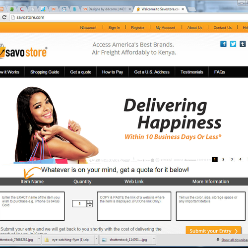 SAVO STORE - FRONT PAGE BANNER Design by ddcorro