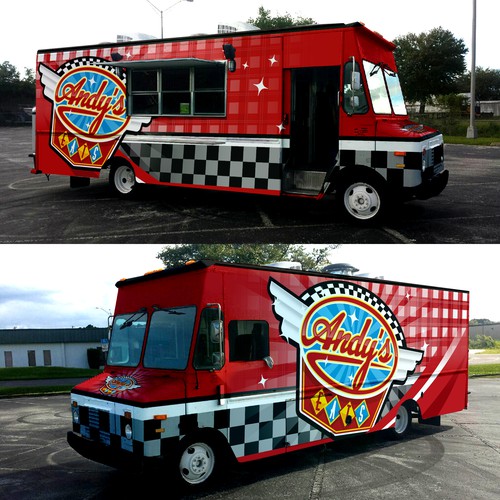 Food Truck Wrap, Diner Theme | Car, truck or van wrap contest