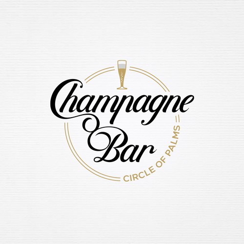 Luxury and modern Champagne Bar logo Design by Joca Prado