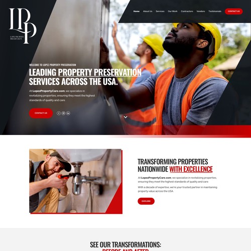 Design a Modern Property Preservation Website Company Design by keilaMaria