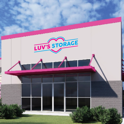 Luv’s Storage - modern logo with bright color Design by Bad Flow