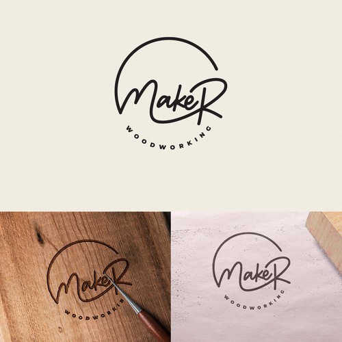 Design a logo for custom modern woodshop: furniture and art. Help a small business grow Design réalisé par Wonder-Whistler