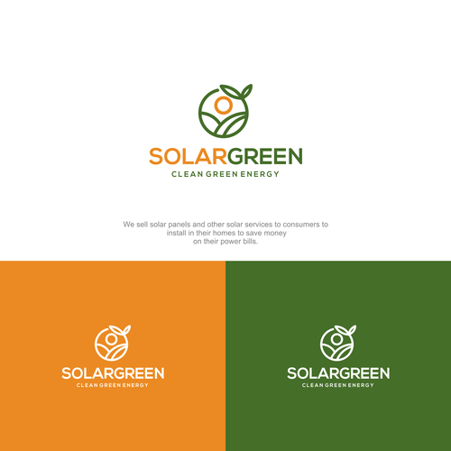 Logo for solar retailer, SolarGreen Design by Emhart Roosevelt