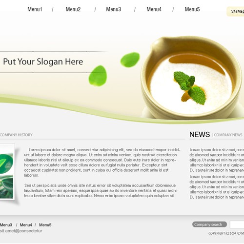 Design by AIDAD titled "One page Website Templates"