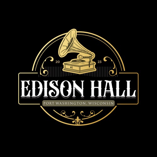 コンペ「Edison Hall needs a phonograph-inspired logo」のデザイン by Vic People Studioさん 