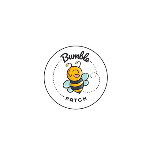 Bumble Patch Bee Logo Design by Pixel Storm