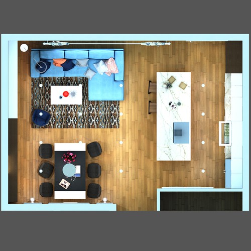 Design inférieur sejour cuisine