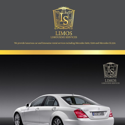 YOUR LUXURIOUS LOGO WITH A LUXURIOUS LIMOUSINE SERVICES Design by NB201