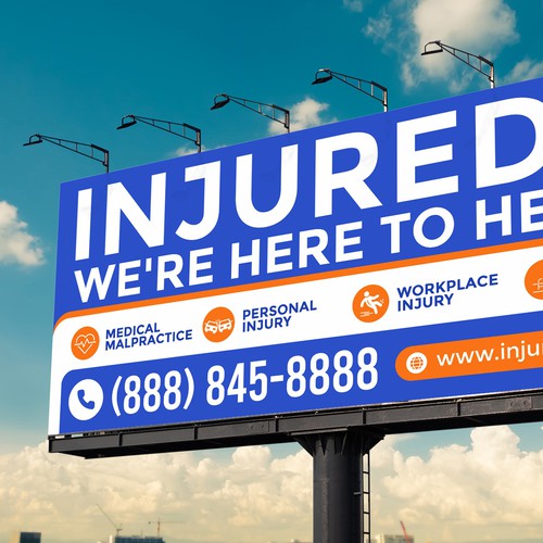 Injured.com Billboard Poster Design Design por Shreya007⭐️