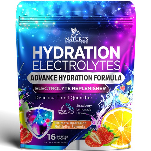 Refreshing Hydration Electrolytes Design Needed for Nature's Nutrition Design by agooshe