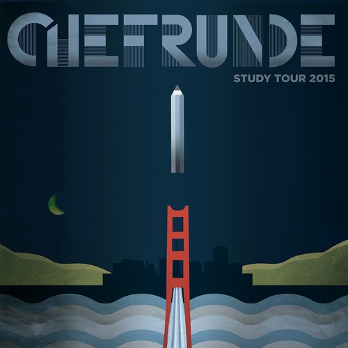 Design a retro "tour" poster for a special event at 99designs! Design by fantuzzig