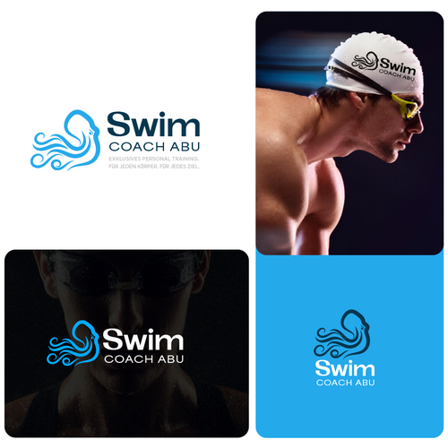 Gestalte ein cooles Kraken Logo für einen Personal Swim Coach