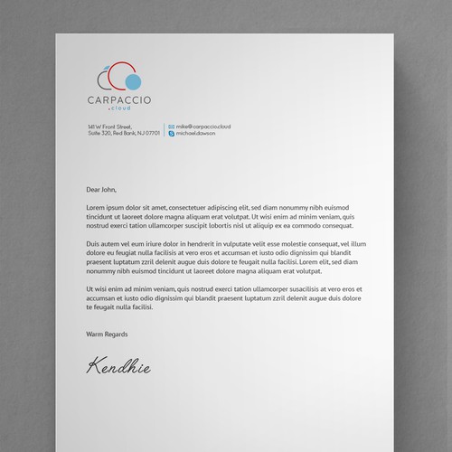 Give more muscle to research with graphic ID for CARPACCIO.cloud Design by kendhie