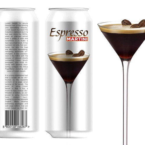 Logo / Product Design for new Espresso Martini beverage Design by bcra