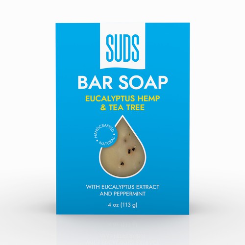 Redesign SUDS™ Bar Soap Packaging with Bold & Modern Colorways Design by MishkaBooo design